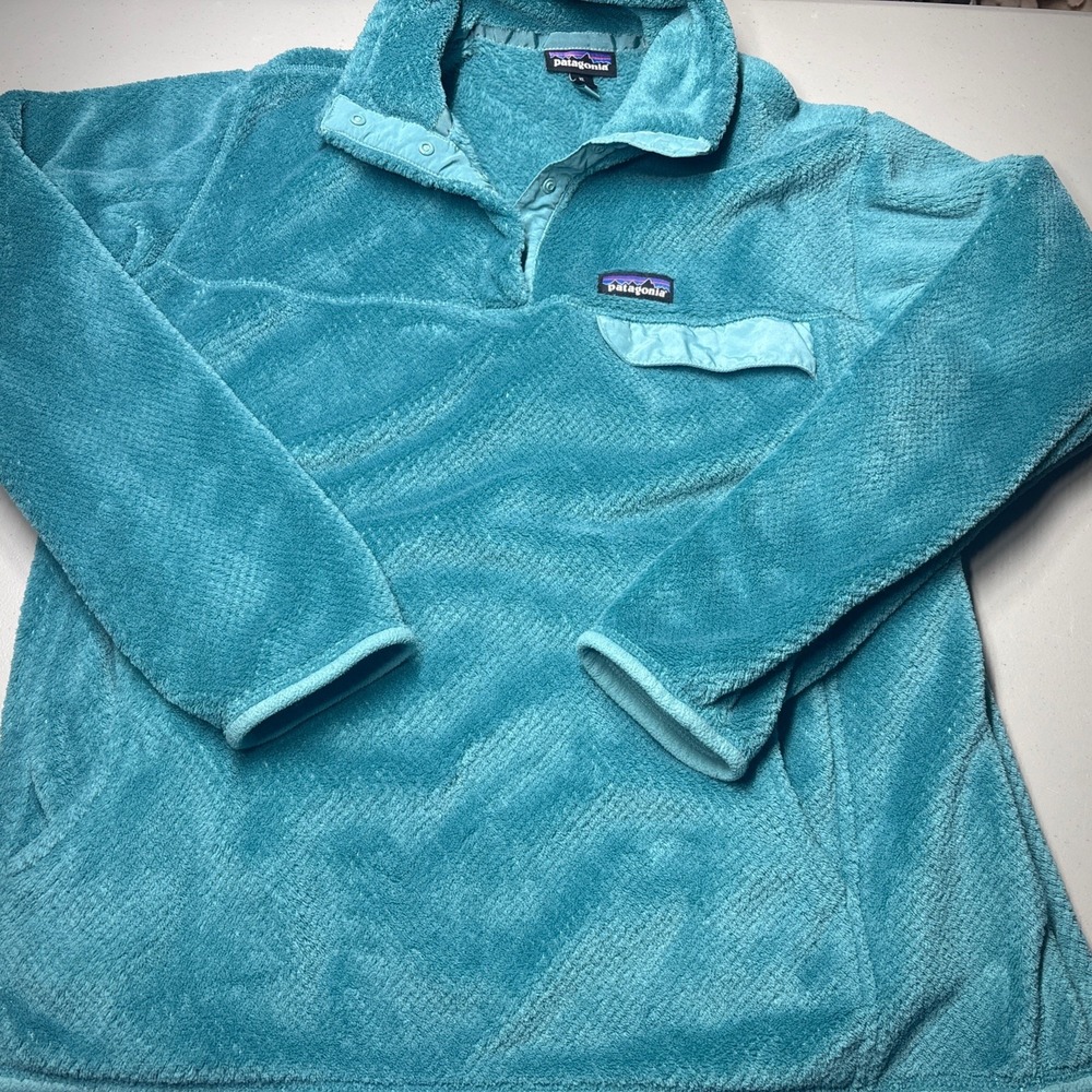 Patagonia Re-Tool Snap-T Fleece Pullover Ocean Teal Polartec Women's XL